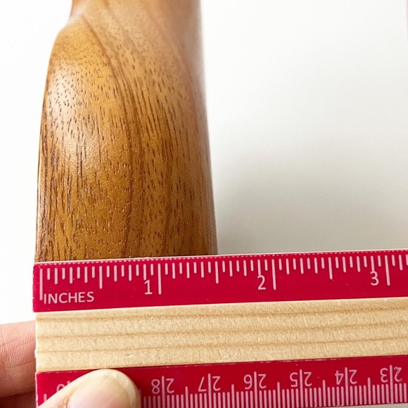 Leaf Carved Tray Monkey Pod Woods of Hawaii 3 Section Divided Serving Dish Vtg - Picture 10 of 10